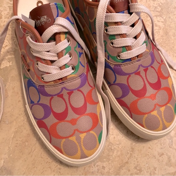 Coach Citysole Skate Sneaker in Rainbow Signature Canvas - Picture 5 of 7